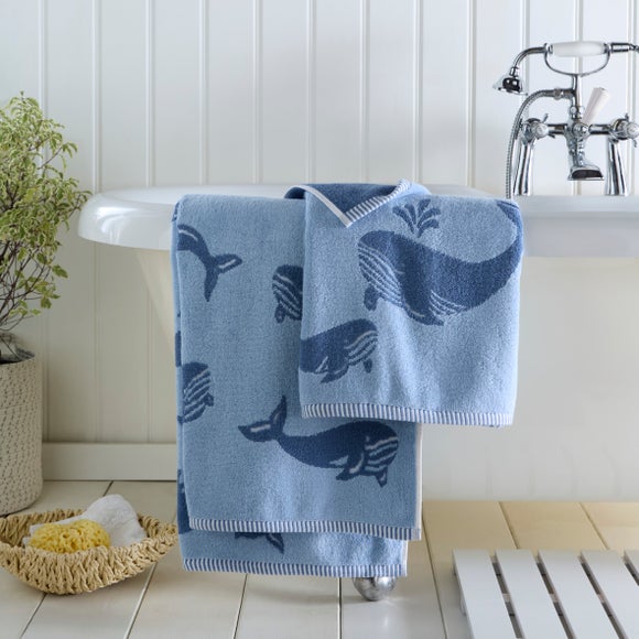 Webster Whale 100% Cotton Towel