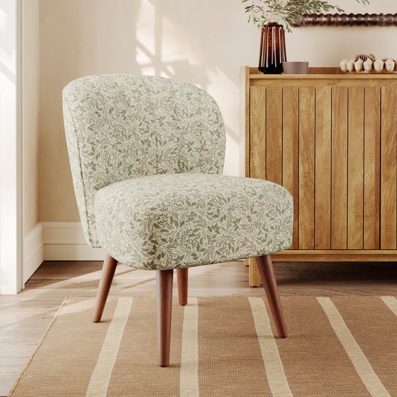 Colette Wild Harvest Leaves Print Accent Chair
