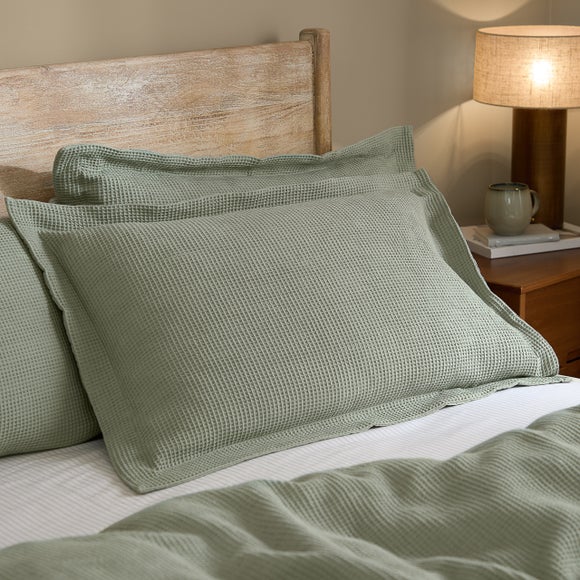 Yard Hebden Waffle 100% Cotton Standard Pillowcase Pair