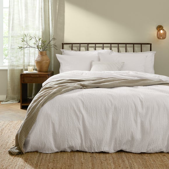 Yard Hebden Seersucker 100% Cotton Duvet Cover & Pillowcase Set