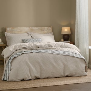 Yard Hebden Waffle 100 Cotton Duvet Cover & Pillowcase Set