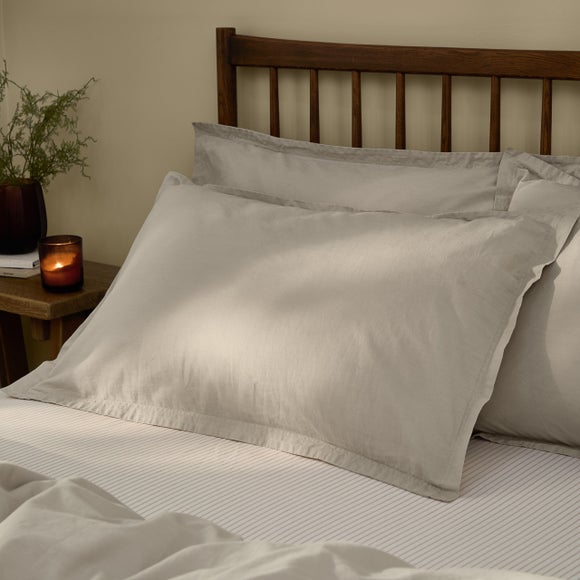 View Yard Hebden Washed Cotton Oxford Pillowcase Pair View Yard Hebden Washed Cotton Oxford Pillowcase Pair
