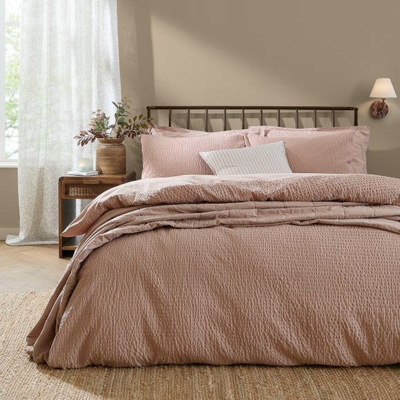 Yard Hebden Seersucker 100% Cotton Duvet Cover & Pillowcase Set