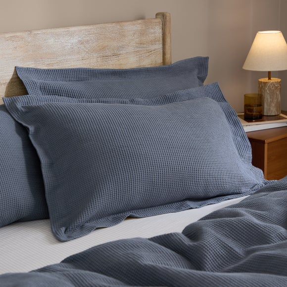 Yard Hebden Waffle 100 Cotton Standard Pillowcase Pair