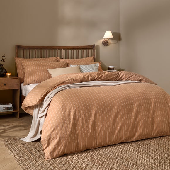 Yard Linear 100% Cotton Duvet Cover & Pillowcase Set