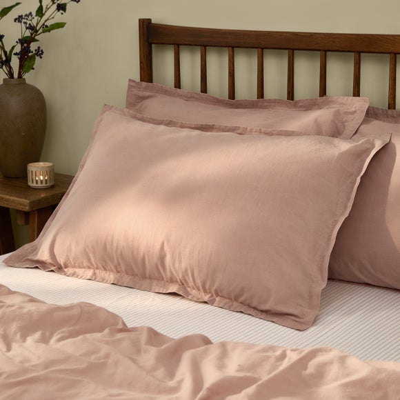 View Yard Hebden Washed Cotton Oxford Pillowcase Pair View Yard Hebden Washed Cotton Oxford Pillowcase Pair