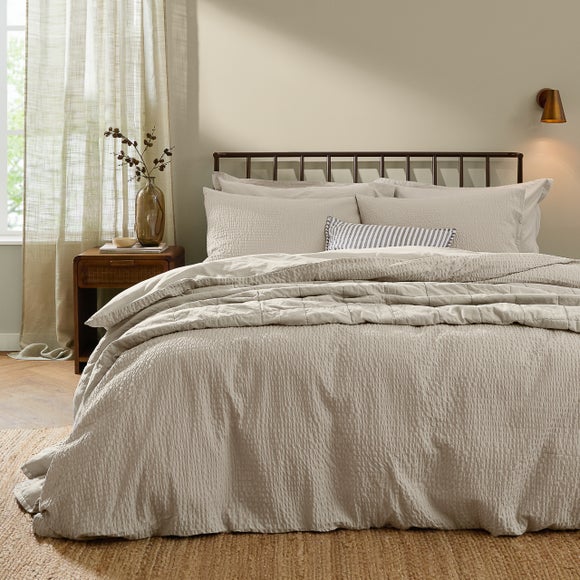 Yard Hebden Seersucker 100% Cotton Duvet Cover & Pillowcase Set