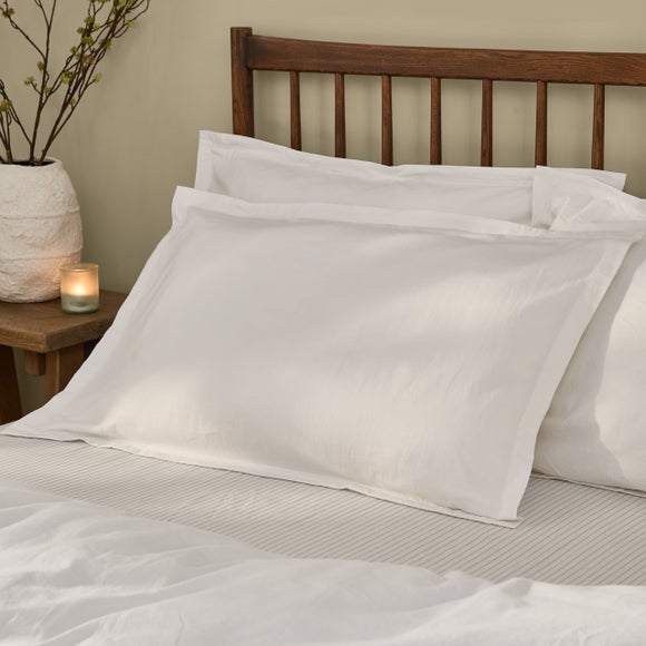 View Yard Hebden Washed Cotton Oxford Pillowcase Pair View Yard Hebden Washed Cotton Oxford Pillowcase Pair