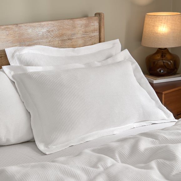 Yard Hebden Waffle 100 Cotton Standard Pillowcase Pair