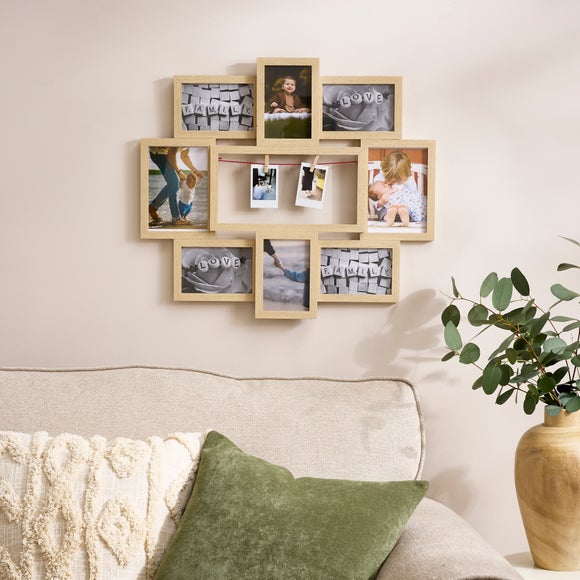 Wooden Peg Multi Photo Frame