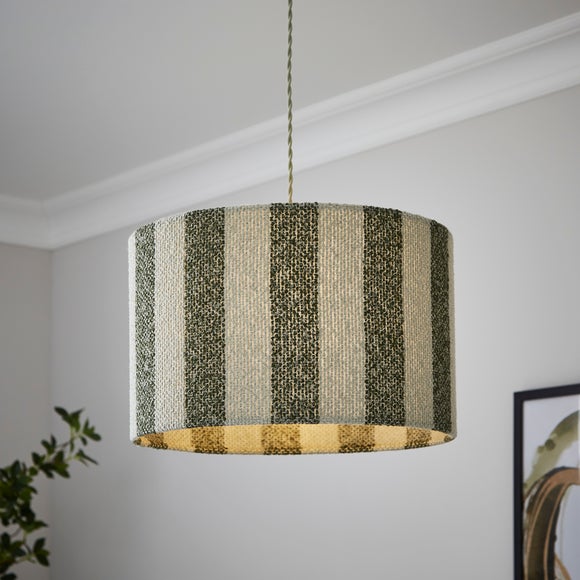 Beatrice Boucle Stripe Easy Fit Drum Lamp Shade