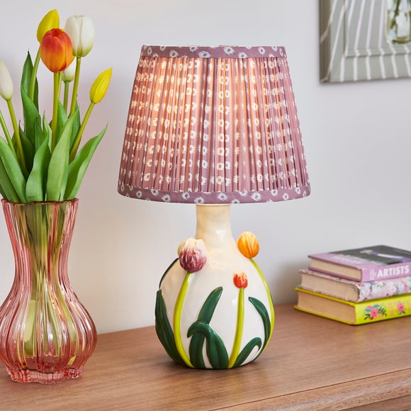 Ceramic Floral Frilled Table Lamp