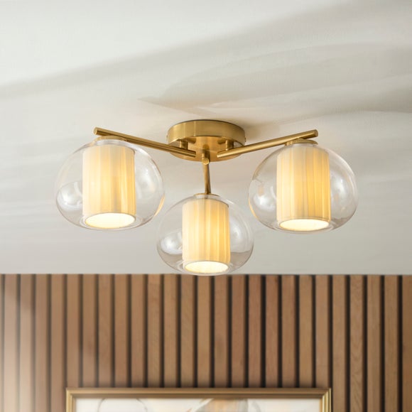 Harnell 3 Light Flush Ceiling Light