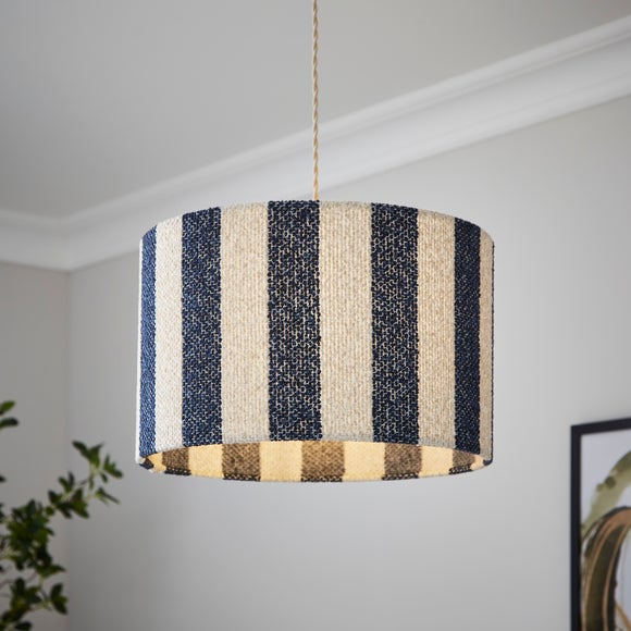 Beatrice Boucle Stripe Easy Fit Drum Lamp Shade