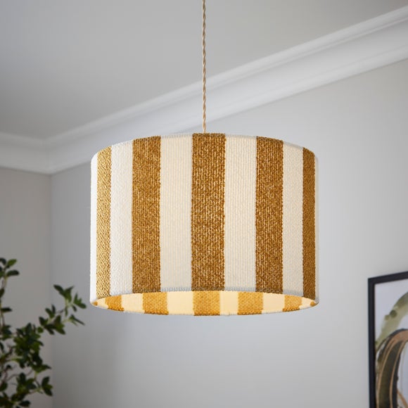 Beatrice Boucle Stripe Easy Fit Drum Lamp Shade