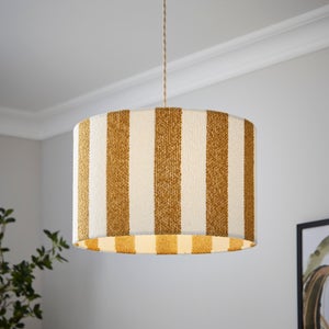 Beatrice Boucle Stripe Easy Fit Drum Lamp Shade
