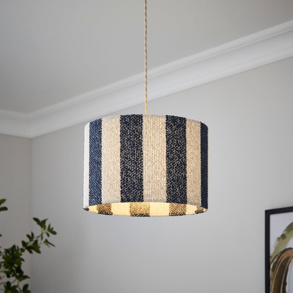 Beatrice Boucle Stripe Easy Fit Drum Lamp Shade