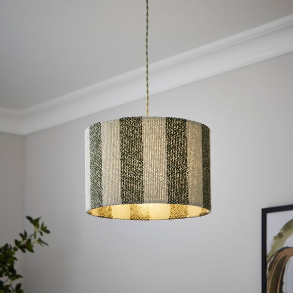 Beatrice Boucle Stripe Easy Fit Drum Lamp Shade