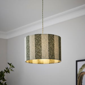 Beatrice Boucle Stripe Easy Fit Drum Lamp Shade