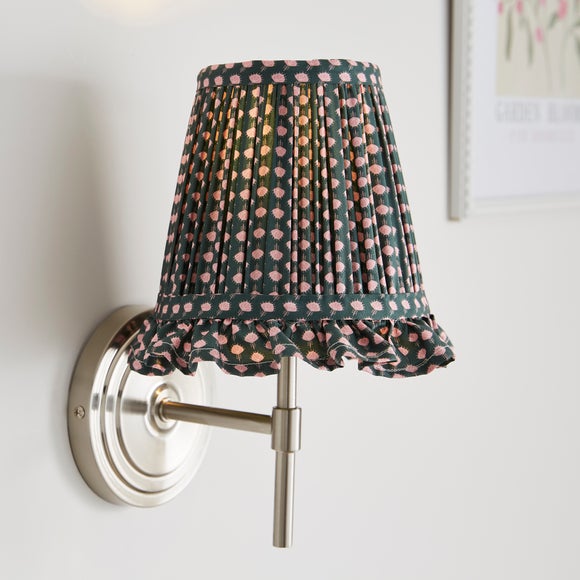 Block Floral Easy Fit Ruffle Lamp Shade