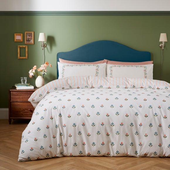 Ember Floral Polycotton Duvet Cover & Pillowcase Set