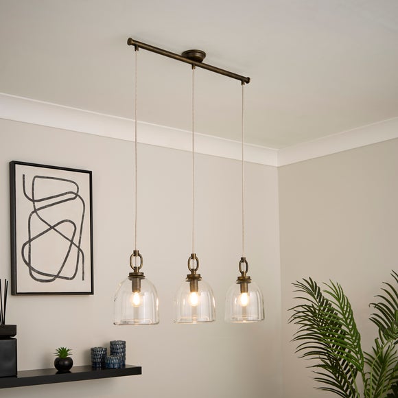 View Alba Industrial 3 Light Diner Ceiling Light View Alba Industrial 3 Light Diner Ceiling Light