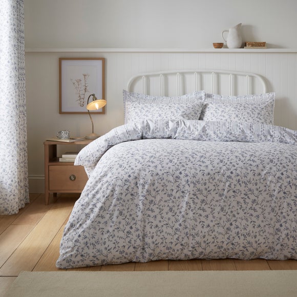 Floral Toile Polycotton Duvet Cover & Pillowcase Set