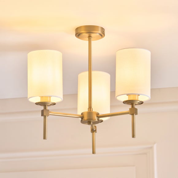 Toulouse 3 Light Semi Flush Ceiling Light