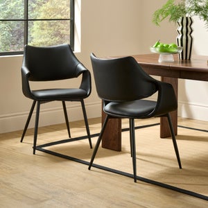 Marley Fold Back Chair- Faux Leather