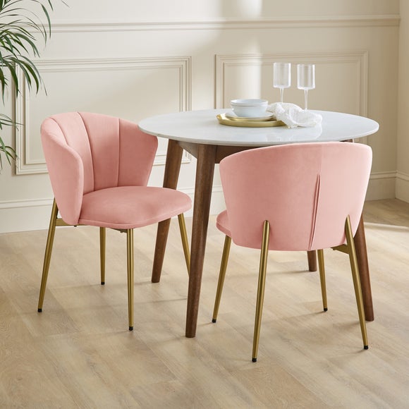 View Kiley Dining Chair With Gold Legs- Velvet View Kiley Dining Chair With Gold Legs- Velvet