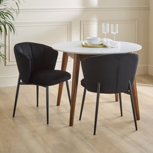 Kiley Dining Chair With Black Legs- Velvet