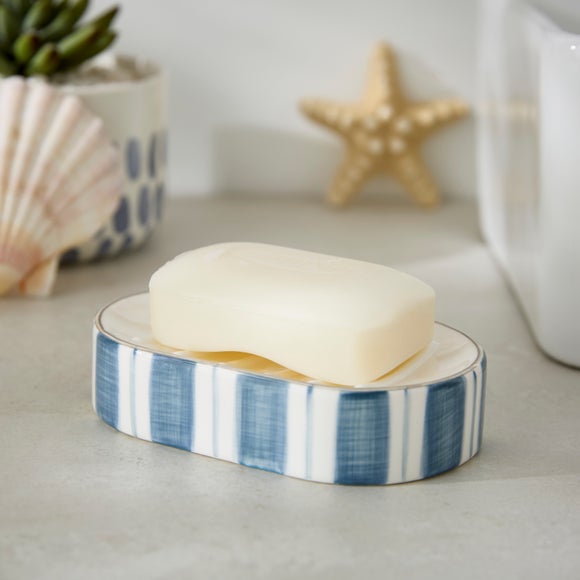 Photo of coastal stripe soap dish