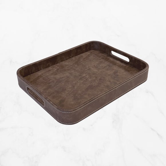 Salvage Faux Leather Tray