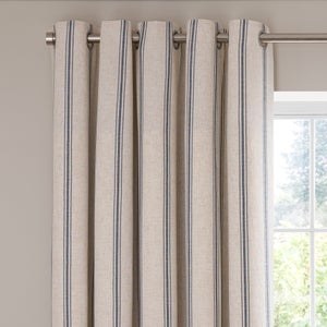 Folkstone Stripe Eyelet Curtains