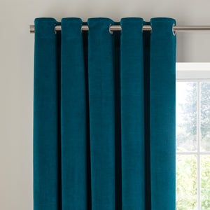Shimmer Velour Eyelet Curtains