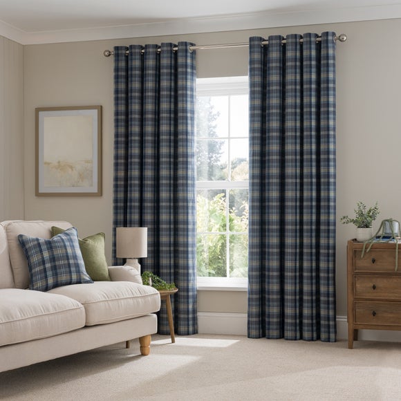 Photo 2 of Kenmore Check Eyelet Curtains Photo 2 of Kenmore Check Eyelet Curtains