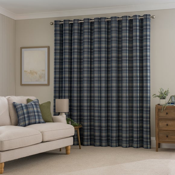 Photo 4 of Kenmore Check Eyelet Curtains Photo 4 of Kenmore Check Eyelet Curtains