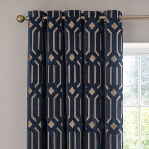 Luxe Deco Cut Velvet Eyelet Curtains