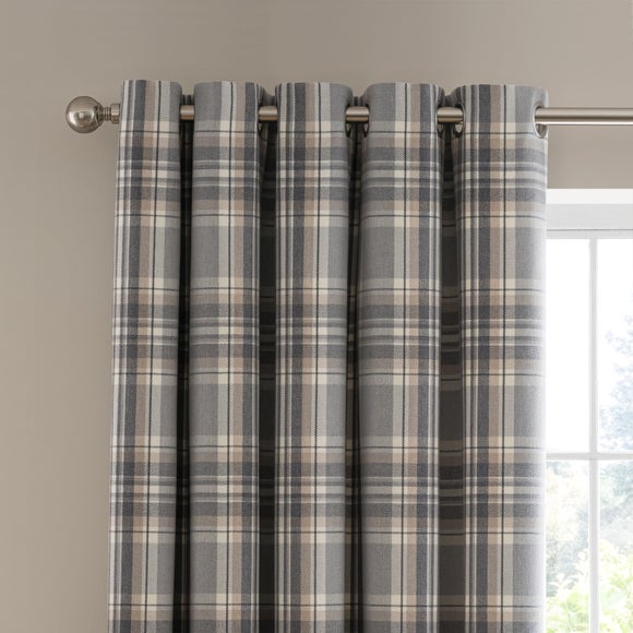 Belhaven Check Eyelet Curtains