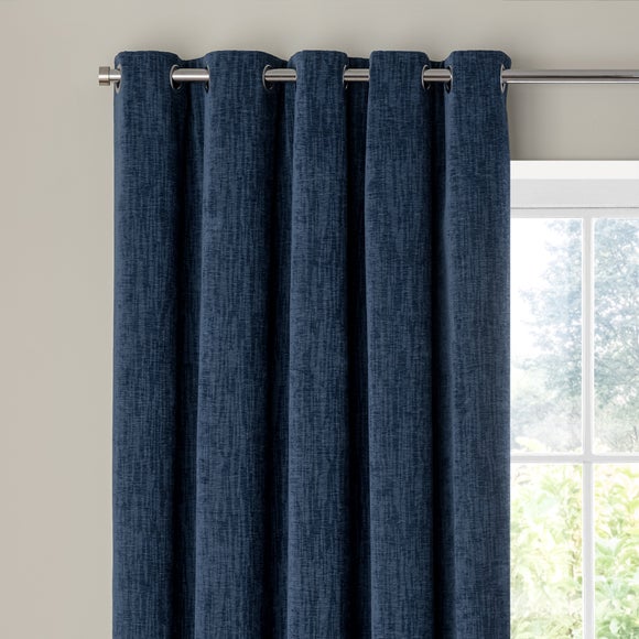 Chenille Ultra Blackout Eyelet Curtains
