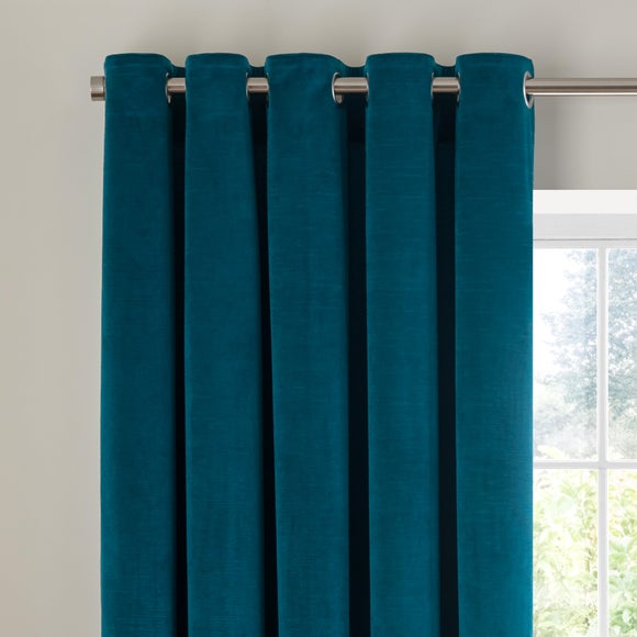 Shimmer Velour Eyelet Curtains