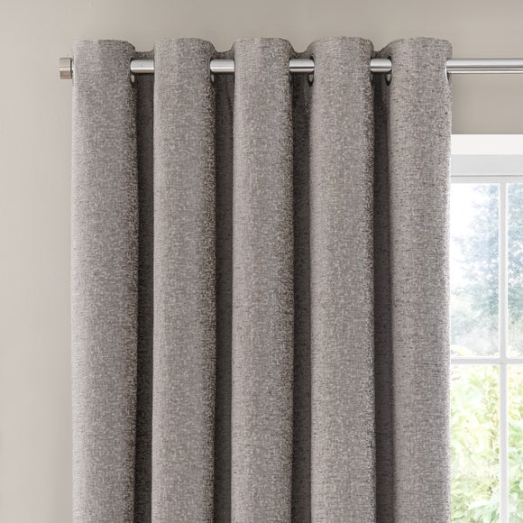 Textured Chenille Eyelet Curtains