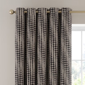 Gradient Spot Chenille Eyelet Curtains
