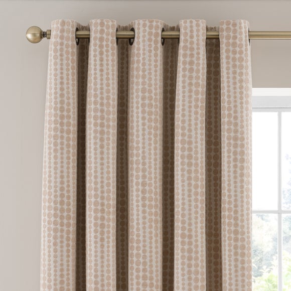 Gradient Spot Chenille Eyelet Curtains
