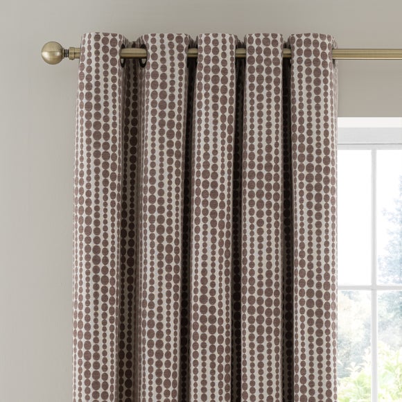 Gradient Spot Chenille Eyelet Curtains