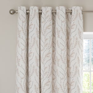 Shimla Embroidered Floral Eyelet Curtains