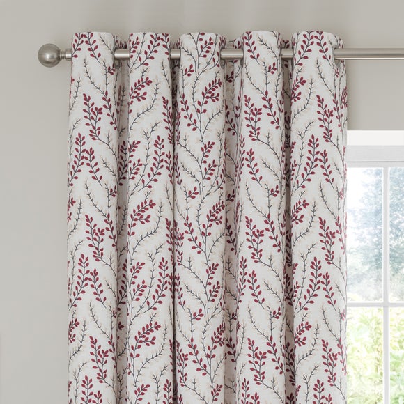 Shimla Embroidered Floral Eyelet Curtains