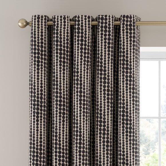 Gradient Spot Chenille Eyelet Curtains