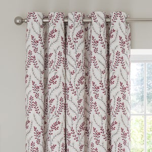 Shimla Embroidered Floral Eyelet Curtains