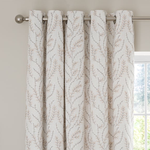 Shimla Embroidered Floral Eyelet Curtains